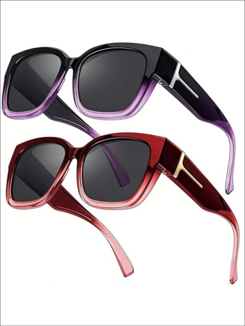 Polarized Fit Over Sunglasses Square Oversized Full Frame UV400